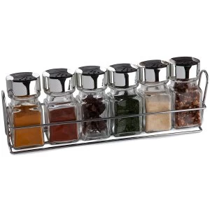 Image of Sabichi 6 Piece Spice Rack and Jars