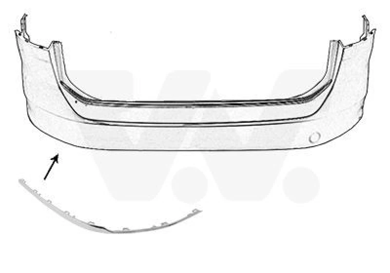 Image of VAN WEZEL Bumper cover VAN WEZEL 5742552
