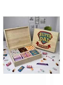 Image of Super Dad - 6 Compartment Wooden Sweet Box