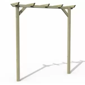 image of Forest Garden - Forest Hanbury Flat Top Wooden Garden Pergola Arch 610 x 18 - Natural Timber