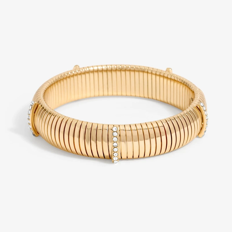 Image of Mood Gold Crystal Station Stretch Bracelet Jewellery Sets One Size Gold 72792010000