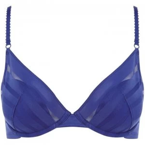 image of HEIDI KLUM INTIMATES Nightshade Fling Contour Plunge Bra - Cobalt