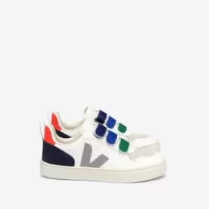 Image of Kids V-10 Leather Trainers with Touch 'n' Close Fastening