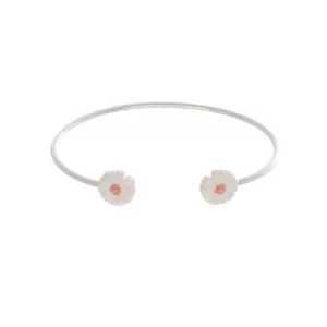 Image of Ladies Olivia Burton Silver Plated Daisy Open Ended Bangle OBJ16DAB10