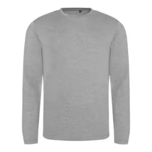 image of AWDis Mens Long Sleeve Tri-Blend T-Shirt (M) (Heather Grey)