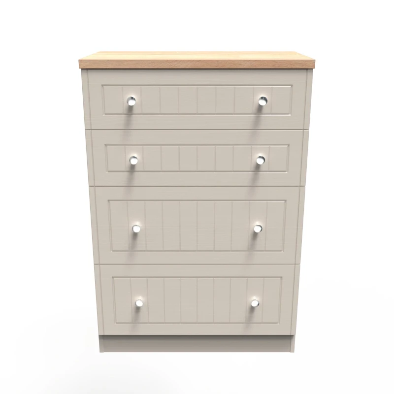 Image of Ready Assembled 2 U Norton 4 Drawer Deep Chest (Ready Assembled) in Taupe Size: Medium Taupe Unisex Medium