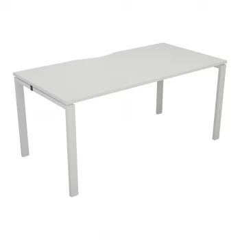 Image of CB 1 Person Bench 1200 x 800 - White Top and White Legs