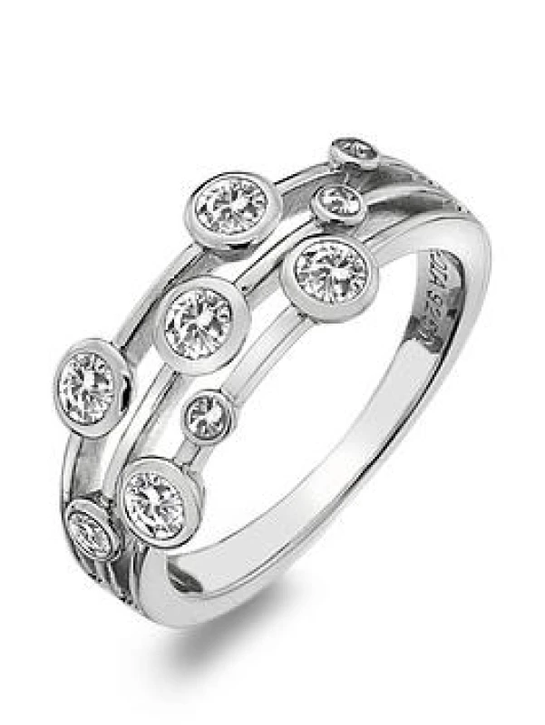 Image of Hot Diamonds White Topaz Tender Statement Ring DR207 / Size Q