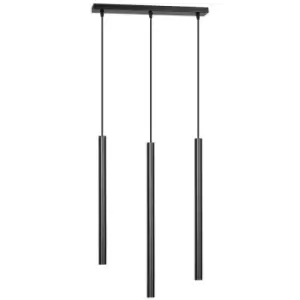 image of Emibig Selter Black Bar Pendant Ceiling Light 3x G9