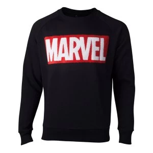 Image of Marvel Comics - Chenille Logo Mens Large Sweater - Black