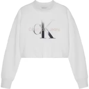 Image of Calvin Klein Jeans Gradient Monogram Sweatshirt - White