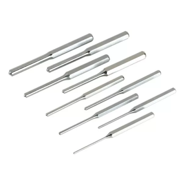 image of Genuine SEALEY AK9109M Roll Pin Punch Set 9pc 3-12mm Metric