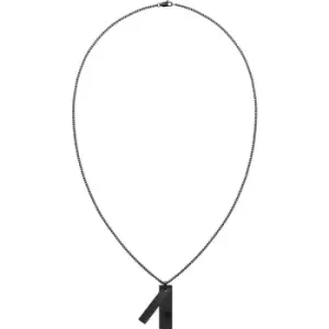Image of Mens Calvin Klein Black IP Dog Tag Necklace