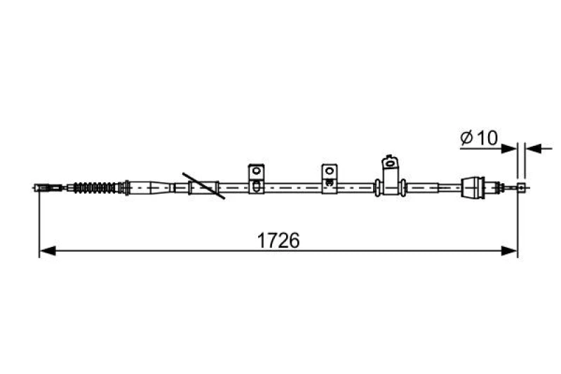 Image of Bosch 1 987 482 618 Brake Cable 1726mm Cable,parking brake (124)