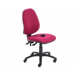 TC Office Calypso Twin Lever Ergonomic Chair with Lumbar Pump, Claret