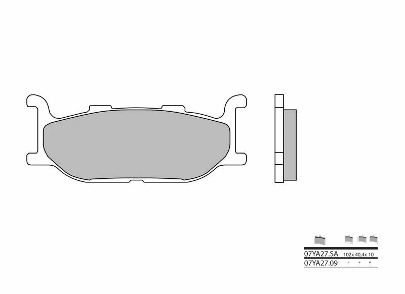 Image of Brembo S.p.A. Street Carbon Ceramic Brake pads - 07YA2709
