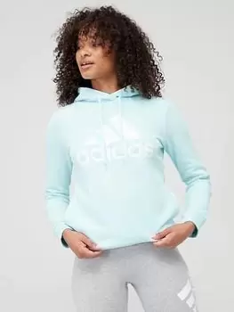 Image of adidas Big Logo Hoodie - Light Blue Size M Women