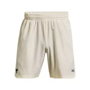 image of Under Armour Project Rock Woven Shorts Mens - Grey