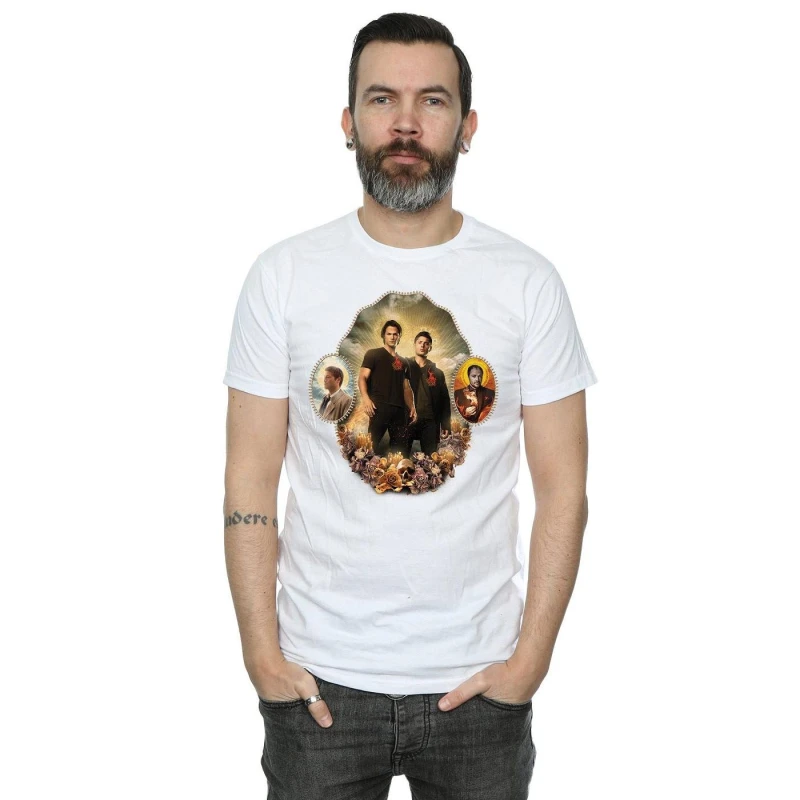 Image of Supernatural Supernatural Men Holy Shrine T-Shirt in White Size: Small White S Male 5057245671408