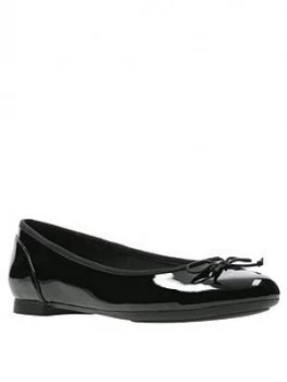 Image of Clarks Couture Bloom Ballerina - Black Patent, Size 5, Women