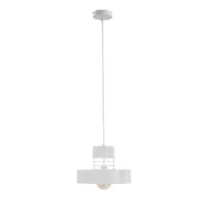 image of Bossi Wire Dome Pendant Ceiling Light White, 30cm, 1x E27