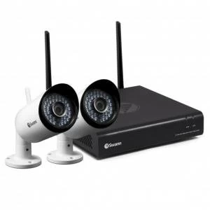 image of Swann 4 Channel 2 Cameras 1080p WiFi Kit 8SWNVK485KH2UK