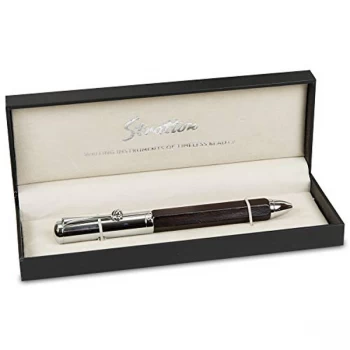 Image of Stratton Ballpoint Pen - Wood & Chrome Plated