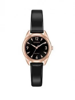 Image of Citizen Eco-Drive Mother Of Pearl And Gold Detail Diamond Set Dial Two Tone Stainless Steel Bracelet Ladies Watch