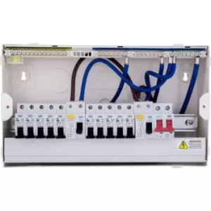 Image of Bg Electrical Cfudp16610-01 Consumer Unit 10 Way + 2 X Rcd 10X Mcb