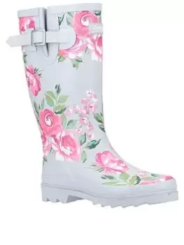 image of Cotswold Blossom Wellington Boots - Multi, Size 4, Women