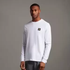 Image of Mens Casuals Long Sleeve T-Shirt - White - XS