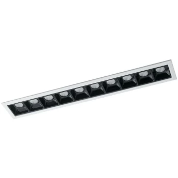 Image of Fan Europe Lighting - Fan Europe Intec - LED Aluminum Recessed 10 Light Downlight Anti Glare, White, Black, 4000K, 2W