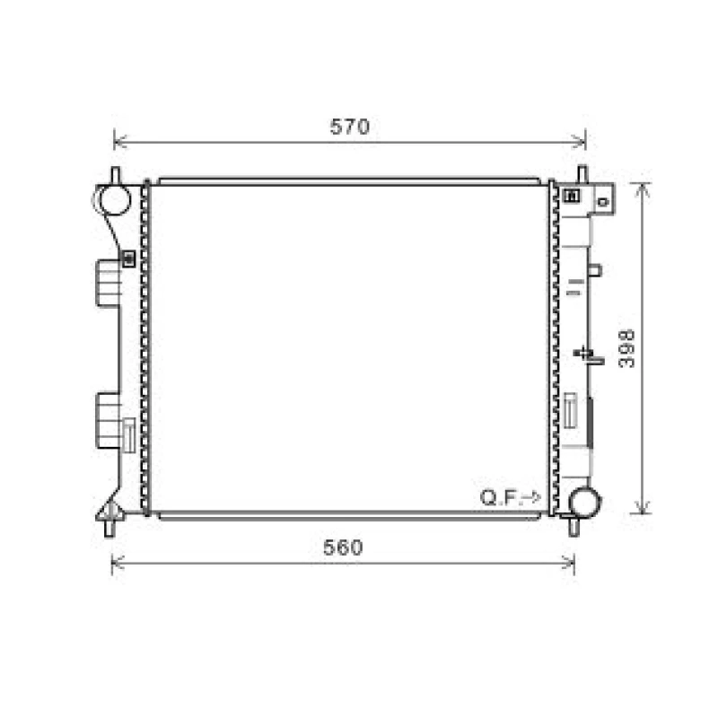 Image of Engine radiator DIEDERICHS DCM3733
