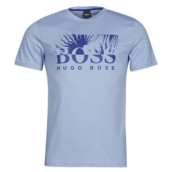 Image of Hugo Boss Teally Large Logo T-Shirt Pastel Blue Size S Men