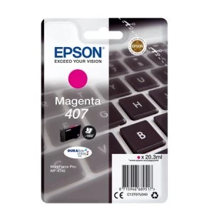 Image of Epson Keyboard 407 Magenta Ink Cartridge