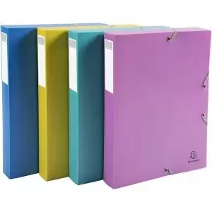 Image of Exacompta Forever Young Box File PP 40mm A4 Assorted Pack of 4 59190E