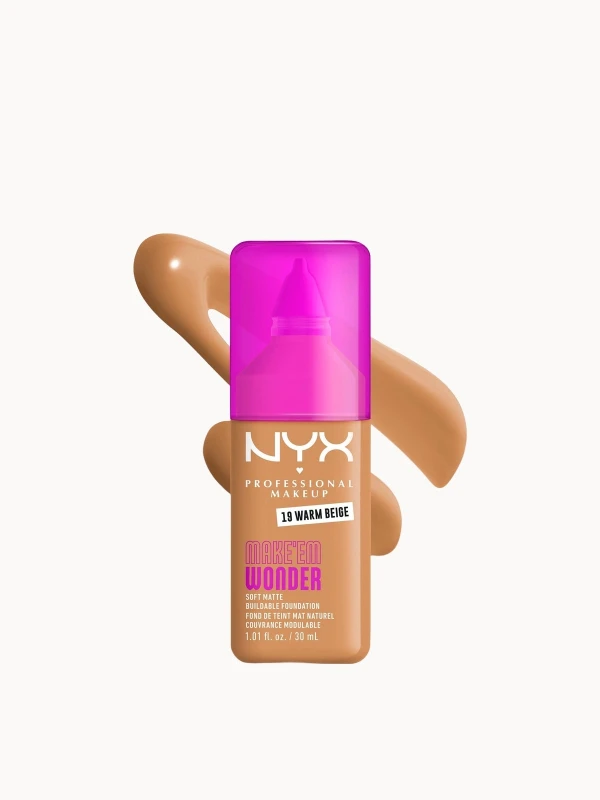 Image of NYX Professional Makeup Make 'EM Wonder, 24H Soft Matte Foundation (Various Shades) - Warm Beige
