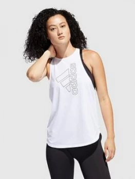 Image of adidas Tech Badge Of Sport Tank - White Size M Women