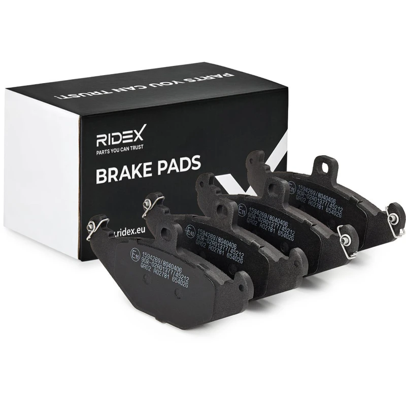 Image of RIDEX 402B0352 Brake pad set Rear Axle, not prepared for wear warning indicator Brake Pad Set,disc brake (402)