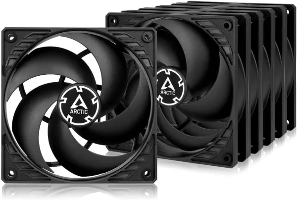 image of Arctic P12 PWM PST 120mm PWM Fan with Cable Spliiter - 5 Pack in Black