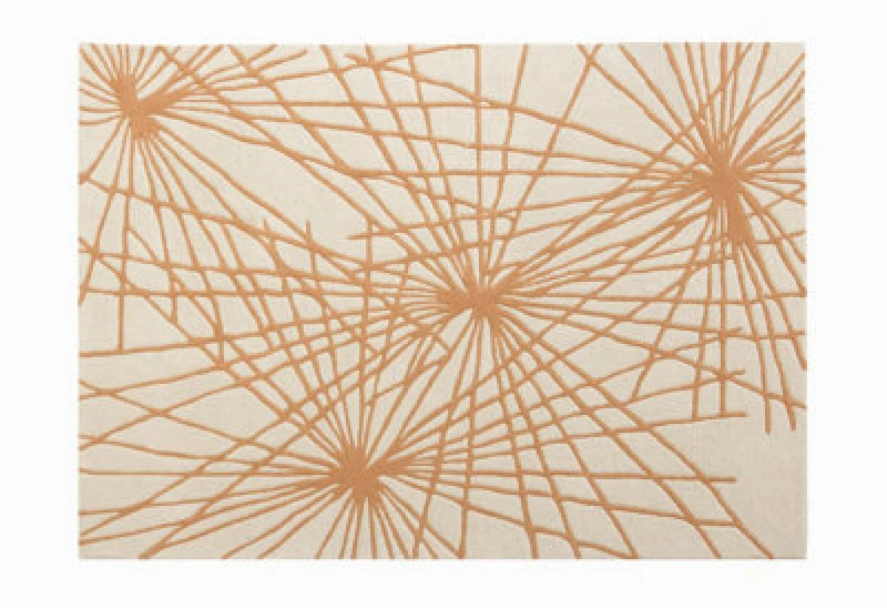 Image of Esselle Home Aura Starburst Natural / Orange 200 X 290Cm Rug