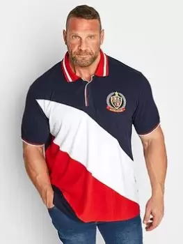 Image of BadRhino Cross Stripe Polo - Red, Size 1Xl, Men