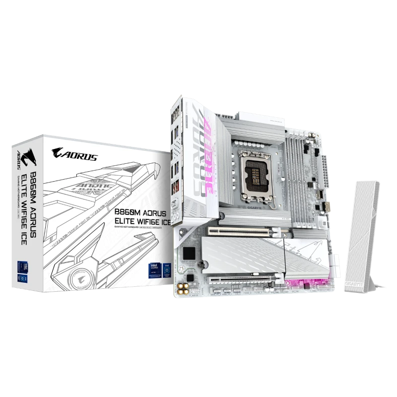 Image of Gigabyte Technology B860m Aorus Elite WiFi6e Ice B860M AORUS ELITE WIFI6E ICE