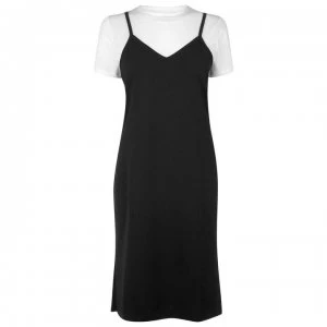 JDY Slip Dress - Black/Cloud