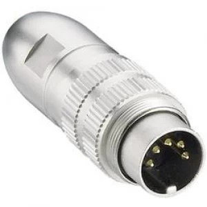 Image of DIN connector Plug straight Number of pins 5 Silver Lumberg 0331 05