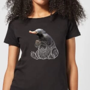 image of Fantastic Beasts Tribal Niffler Womens T-Shirt - Black