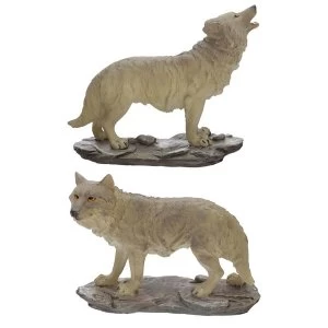 Image of Protector of the North Moonlight Protector Wolf Figurine