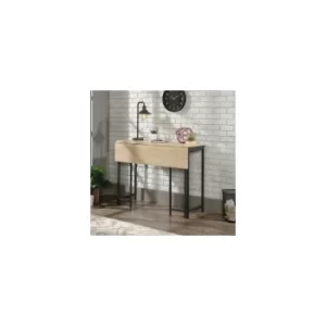 Image of Industrial Style High Work Table With Flip Extension Charter Oak