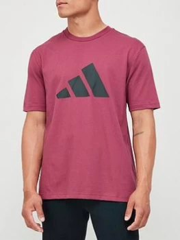 Image of adidas Future Icon 3 Bar T-Shirt - Burgundy Size M Men