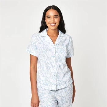 Image of Firetrap Blackseal Pyjama Top - Blue Print